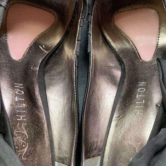 Paris Hilton platformโBowโDetailโPleatedโstilettoโheelsโsizeโ9โ1/2 - Picture 8 of 16